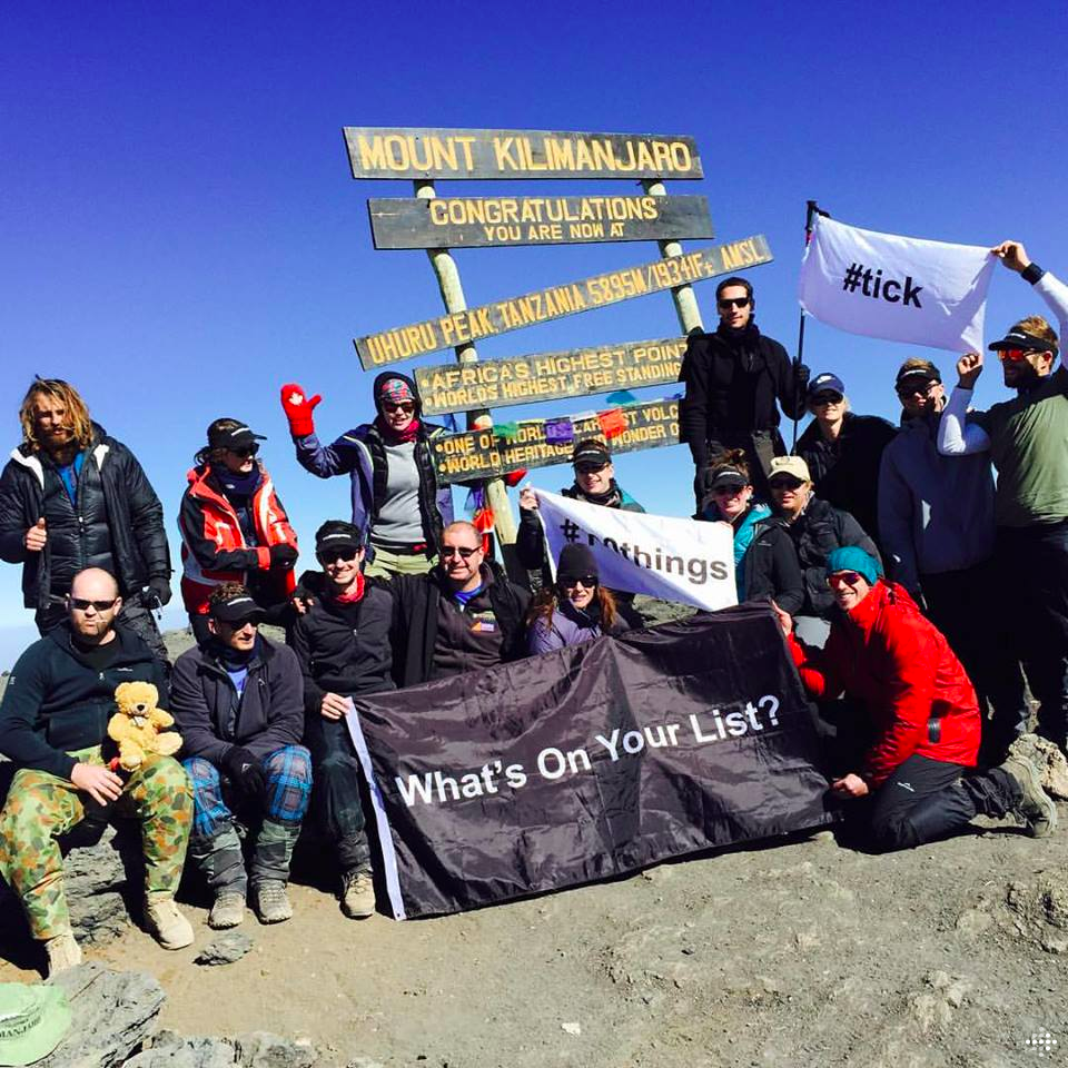 "Challenge complete. On the morning of the 10th September 2015, I stood tall and very proud with 16 brave souls along side me on the roof of Africa. It was worth it!" says RIk.