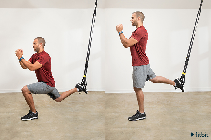 TRX suspended lunge