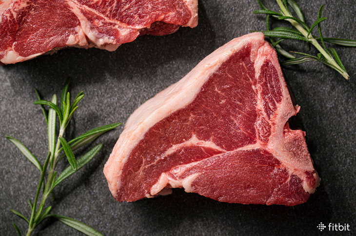 A photo of grass-fed meat, such as lamb chops.