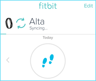 Fitbit app force sync