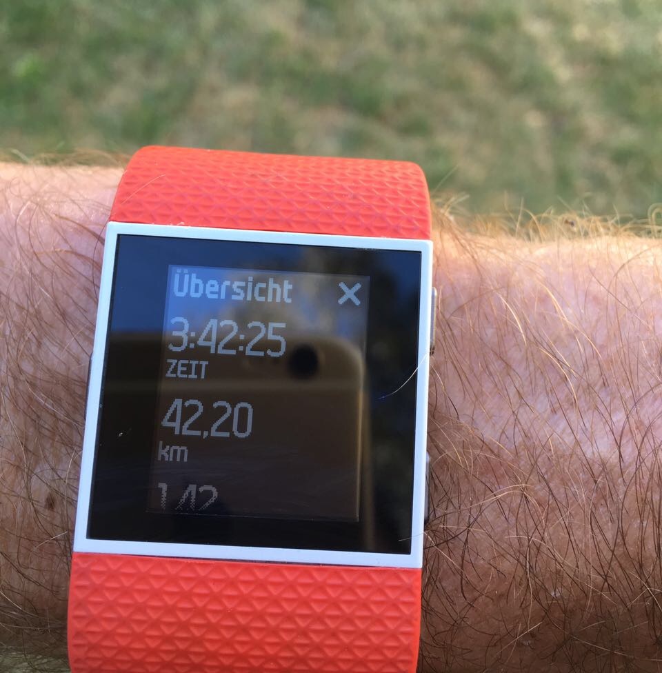 Running a marathon: Jens Voigt's Fitbit Surge stats