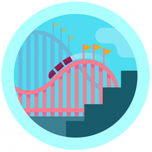Fitbit Badges: Rollercoaster