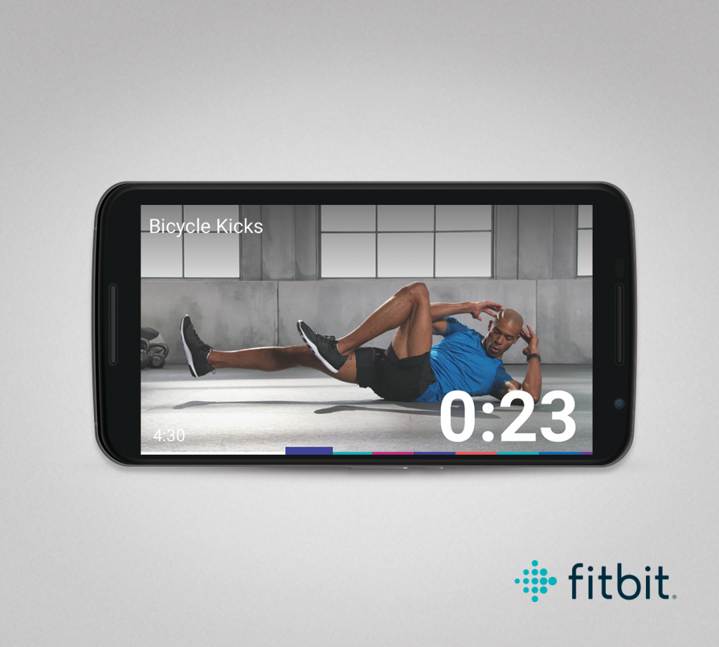 new Fitbit Coach on smartphone