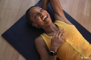 woman laughing about exercise-related period myths