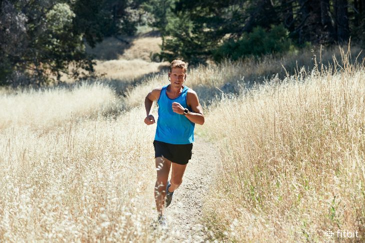 Fitbit ambassador Dean Karnazes running trails