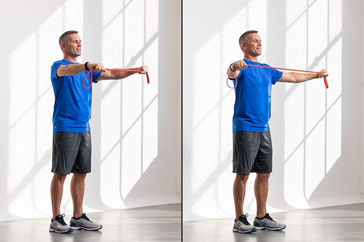 Shoulders - Shoulder Stretch with Long Resistance Band - FIT
